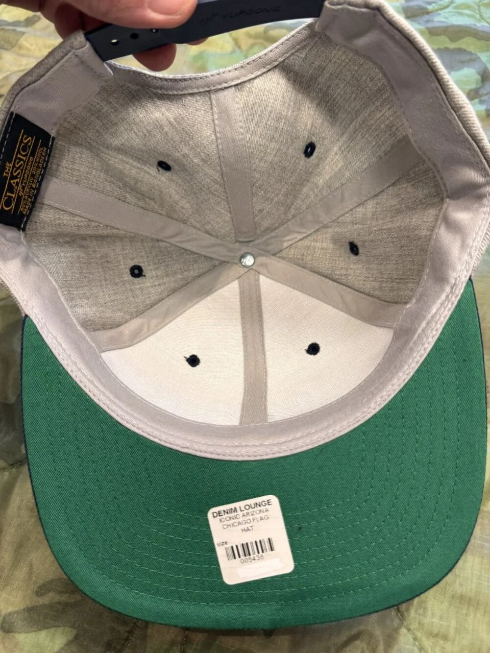 Chicago Flag Snapback Hat Grey/Navy - Yupoong, NWT